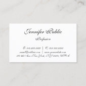 手書きテンプレートモダンスクリプエレガントトシンプル 名刺 (裏面)