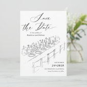 手書きテーブルの設定日付の保存 招待状 (スタンド正面)