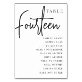 手書きテーブルFOOURT +ゲスト名 テーブルナンバー (裏面)