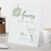 手書きディスコのボールを引き寄せるサインパーソナライズされた 台座サイン (インサイチュ)