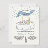 手書きディナお洒落ーパーティー 招待状 (正面)