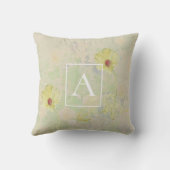 手書きデイジーモノグラム クッション (裏面)