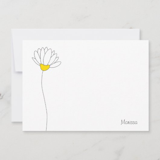 手書きデイジー ノートカード (正面)