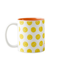 手書きドット名パーソナライズされたイエローオレンジ