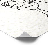 手書きドファンキーードル結婚の歓迎サイン ポスター (角)