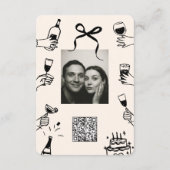 手書きドファンキーードル結婚ズ詳細 エンクロージャーカード (裏面)