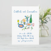 手書きドードルカクテル秋フェテカスタム 招待状 (スタンド正面)