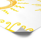 手書きドードルサンズパターン ポスター (角)