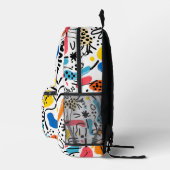 手書きドードルパターよくはしゃぐン プリントバックパック (右)