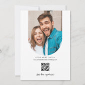 手書きドードルファンキーおもしろい結婚写真 招待状 (裏面)