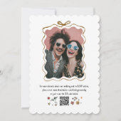 手書きドードルファンキーズ&結婚詳細写真 招待状 (裏面)