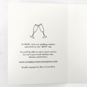 手書きドードルモダンズ結婚ズ 三つ折り招待状 (内部最初)