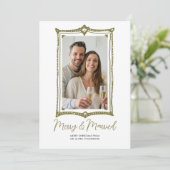 手書きドードルレビュー初めてのクリスマス 結婚した シーズンカード (スタンド正面)