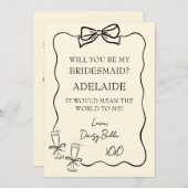 手書きドードル花嫁メイド提案イエロー 招待状 (正面/裏面)