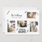 手書きドードル4写真クリスマス シーズンカード (正面)