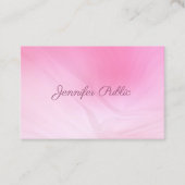 手書きネームエレガントピンクプロフェッショナルトレンディー 名刺 (正面)
