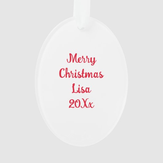 手書きノスタルジックなクリスマスウィンドウディスプレイ オーナメント (裏面)