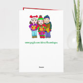 手書きノスタルジックなクリスマスウィンドウディスプレイ カード (裏面)