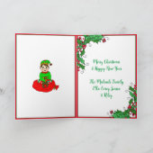 手書きノスタルジックなクリスマスウィンドウディスプレイ カード (内部)