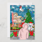 手書きノスタルジックなクリスマスウィンドウディスプレイ カード (正面)