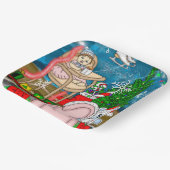 手書きノスタルジックなクリスマスウィンドウディスプレイ ペーパープレート (傾斜あり)