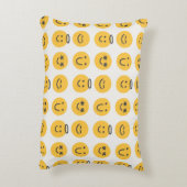 手書きハッピーエモジパターン アクセントクッション (裏面(縦))