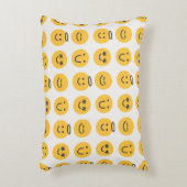 手書きハッピーエモジパターン アクセントクッション (正面(垂直))