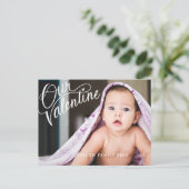 手書きハッピーバレンタインデーの休日の写真 シーズンポストカード (スタンド正面)