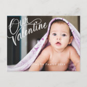 手書きハッピーバレンタインデーの休日の写真 シーズンポストカード (正面)