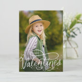 手書きハッピーバレンタインデーフォトホリデイ シーズンカード (スタンド正面)