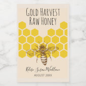 手書きハニービーキーパーの署名 フードラベル (シングルラベル)