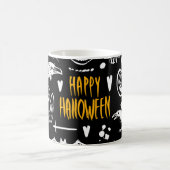 手書きハロウィーンのシンボル、ヴィンテージ収集。 コーヒーマグカップ (中央)