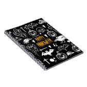 手書きハロウィーンのシンボル、ヴィンテージ収集。 ノートブック (右側)