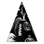 手書きハロウィーンのシンボル、ヴィンテージ収集。 パーティーハット (裏面)