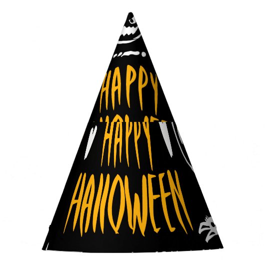 手書きハロウィーンのシンボル、ヴィンテージ収集。 パーティーハット (正面)