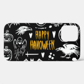 手書きハロウィーンのシンボル、ヴィンテージ収集。 Case-Mate iPhoneケース (裏面 (横))