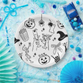 手書きハローウィンパーティ ペーパープレート (パーティー)