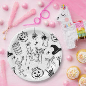 手書きハローウィンパーティ ペーパープレート (パーティー)