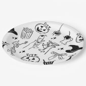 手書きハローウィンパーティ ペーパープレート (アングル)