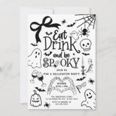 手書きハローウィンパーティ 招待状 (正面)