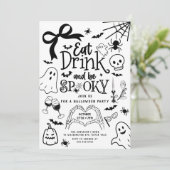 手書きハローウィンパーティ 招待状 (スタンド正面)