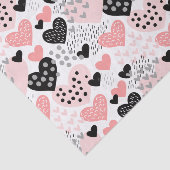 手書きハートとドットパターンID471 薄葉紙 (詳細)