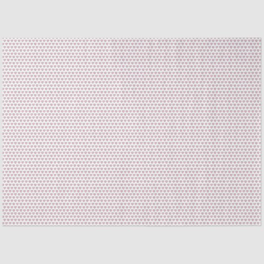 手書きハートバレンタインピンクとグレーの白 薄葉紙 (正面)