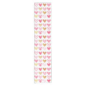 手書きハートパターンID470 ショートテーブルランナー (正面)