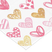 手書きハートパターンID470 ショートテーブルランナー (コーナー)