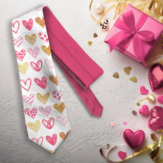 手書きハートパターンID470 ネクタイ