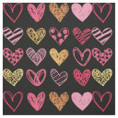 手書きハートパターンID470 ファブリック (見本)