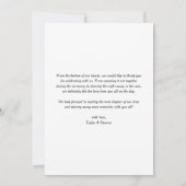 手書きハートポートレート結婚写真 サンキューカード (裏面)