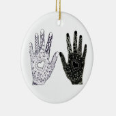 手書きハート手 セラミックオーナメント (右)