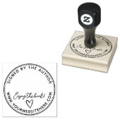 手書きハート楽しむブックの署名者作家 ラバースタンプ (押印)